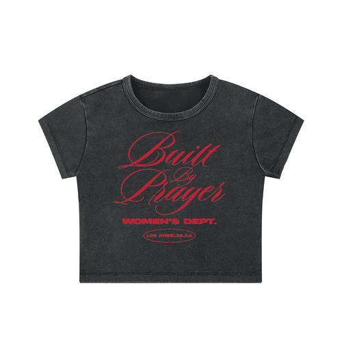 Built By Prayer Women's Dept. Snow Washed Crop Top