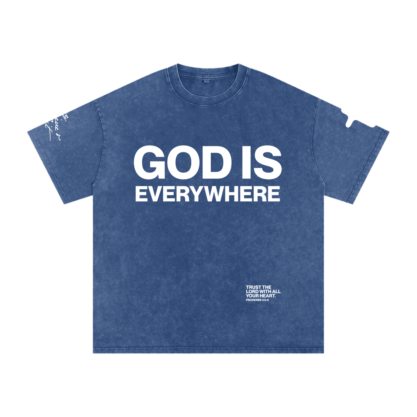 God Is Everywhere Washed Oversized Cotton T-Shirt