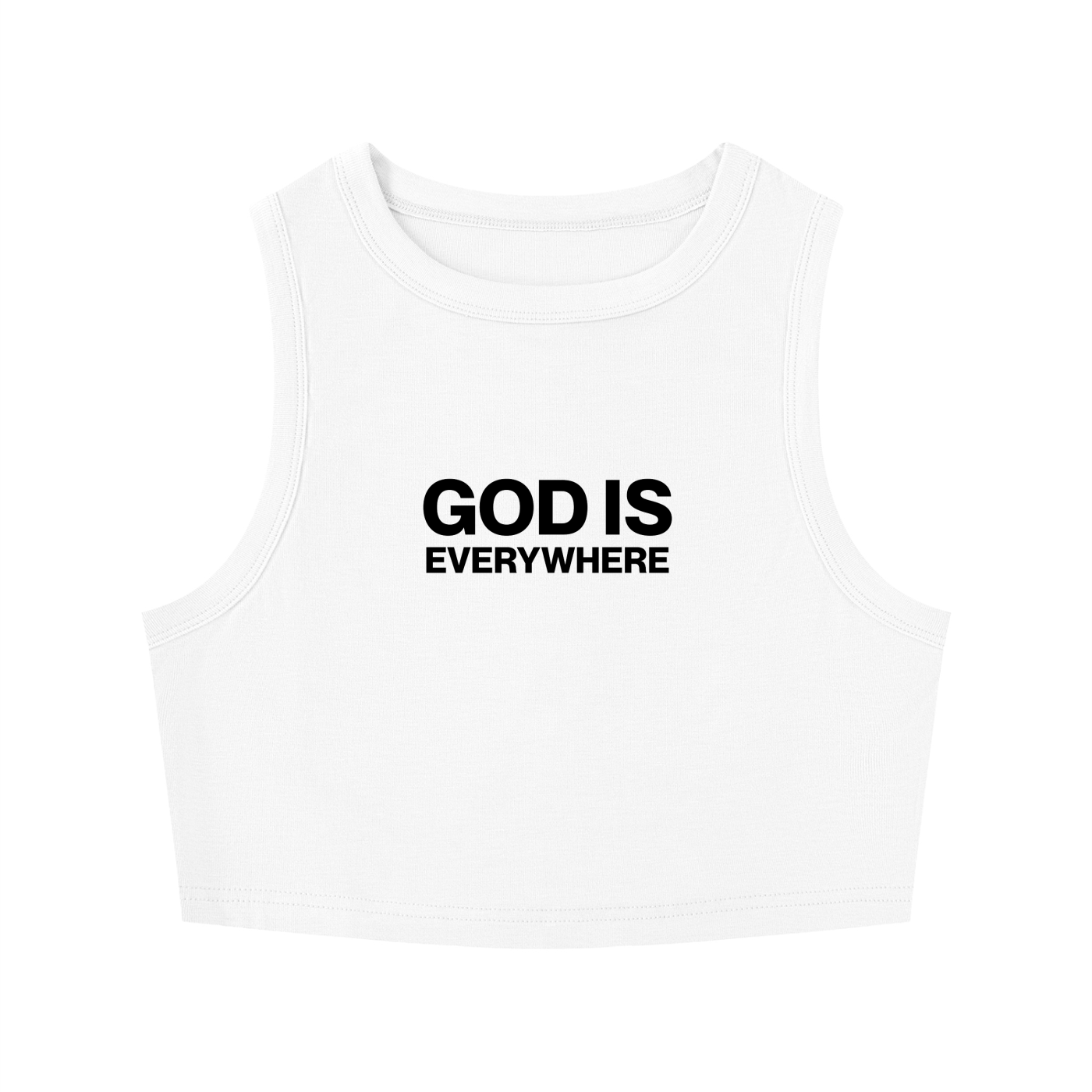 God Is Everywhere Women's Tight Crewneck Crop Tank Top