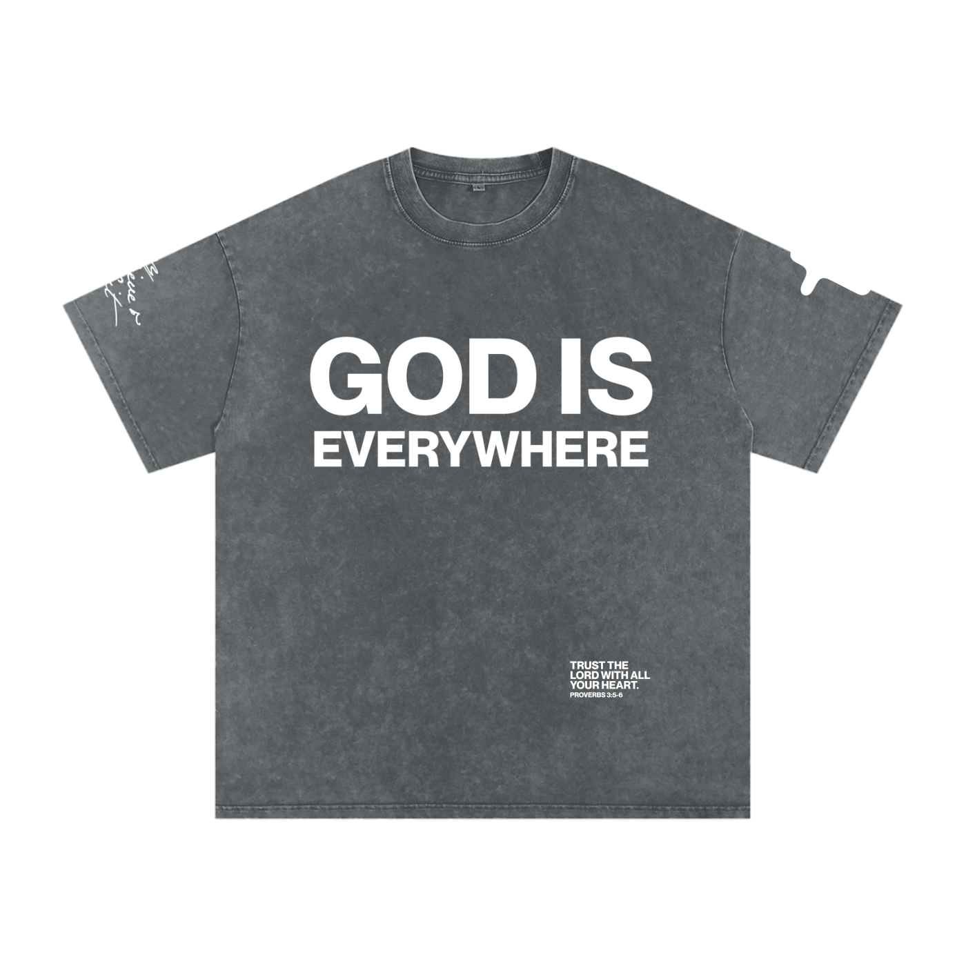 God Is Everywhere Washed Oversized Cotton T-Shirt