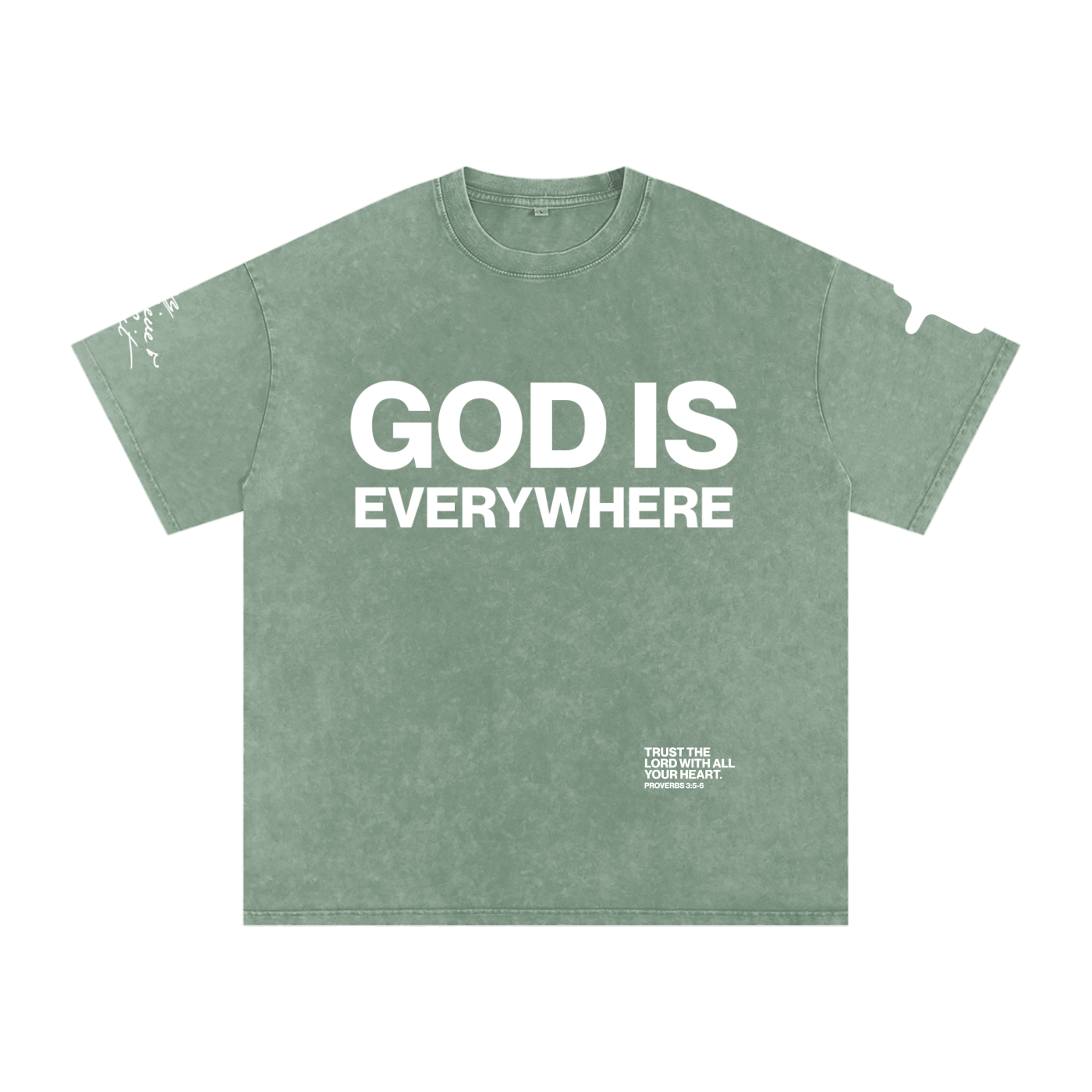 God Is Everywhere Washed Oversized Cotton T-Shirt