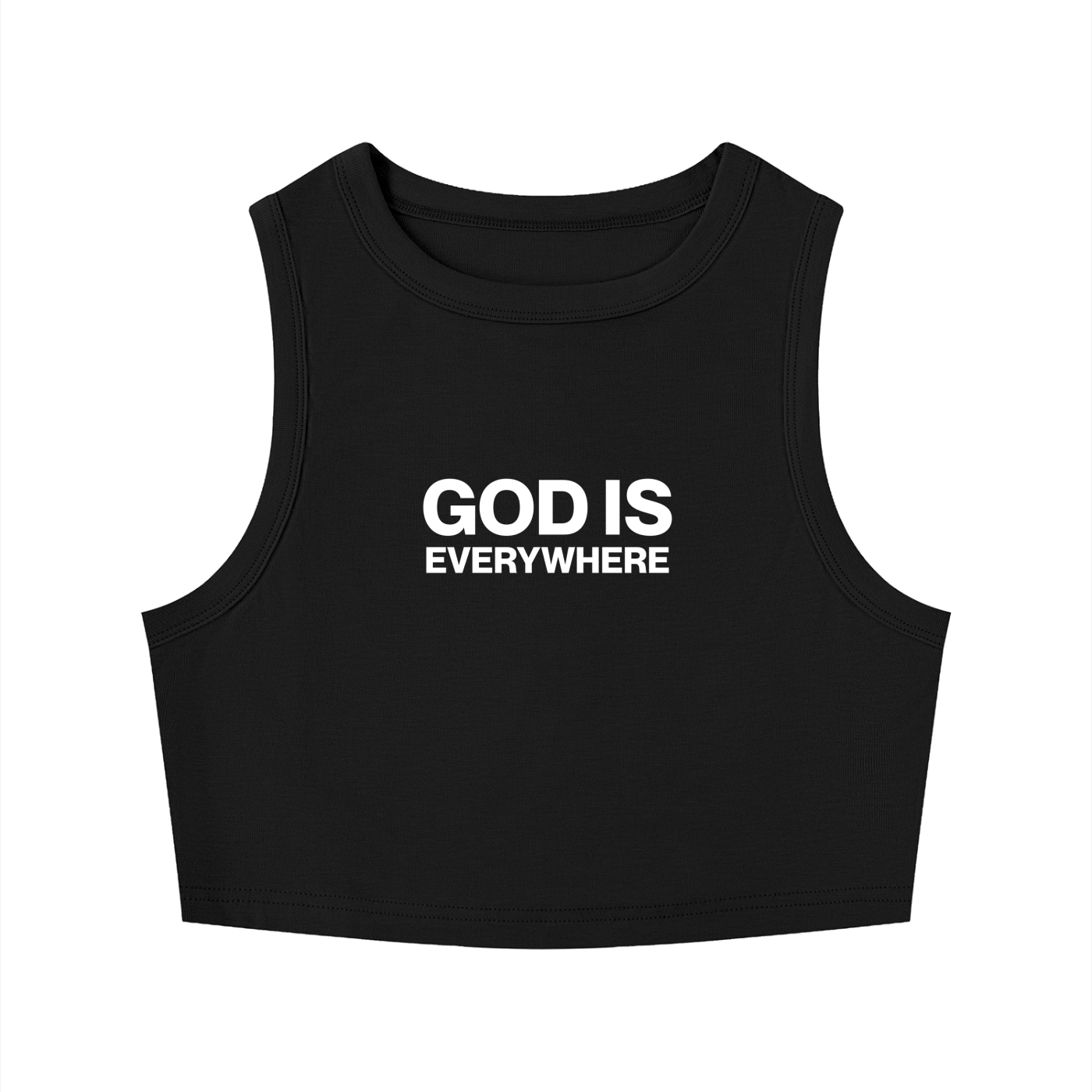 God Is Everywhere Women's Tight Crewneck Crop Tank Top