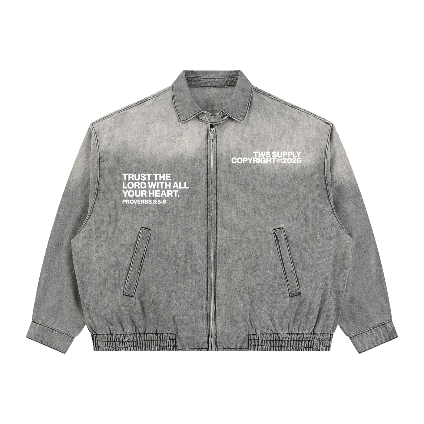 God Is Everywhere Unisex Vintage Wash Full-Zip Denim Jacket