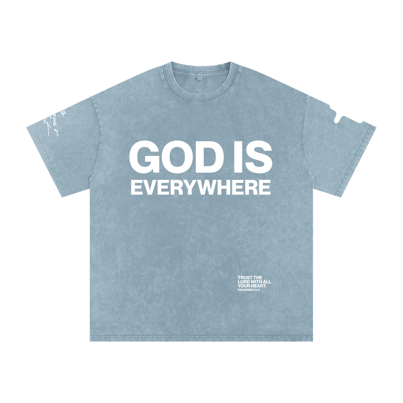 God Is Everywhere Washed Oversized Cotton T-Shirt