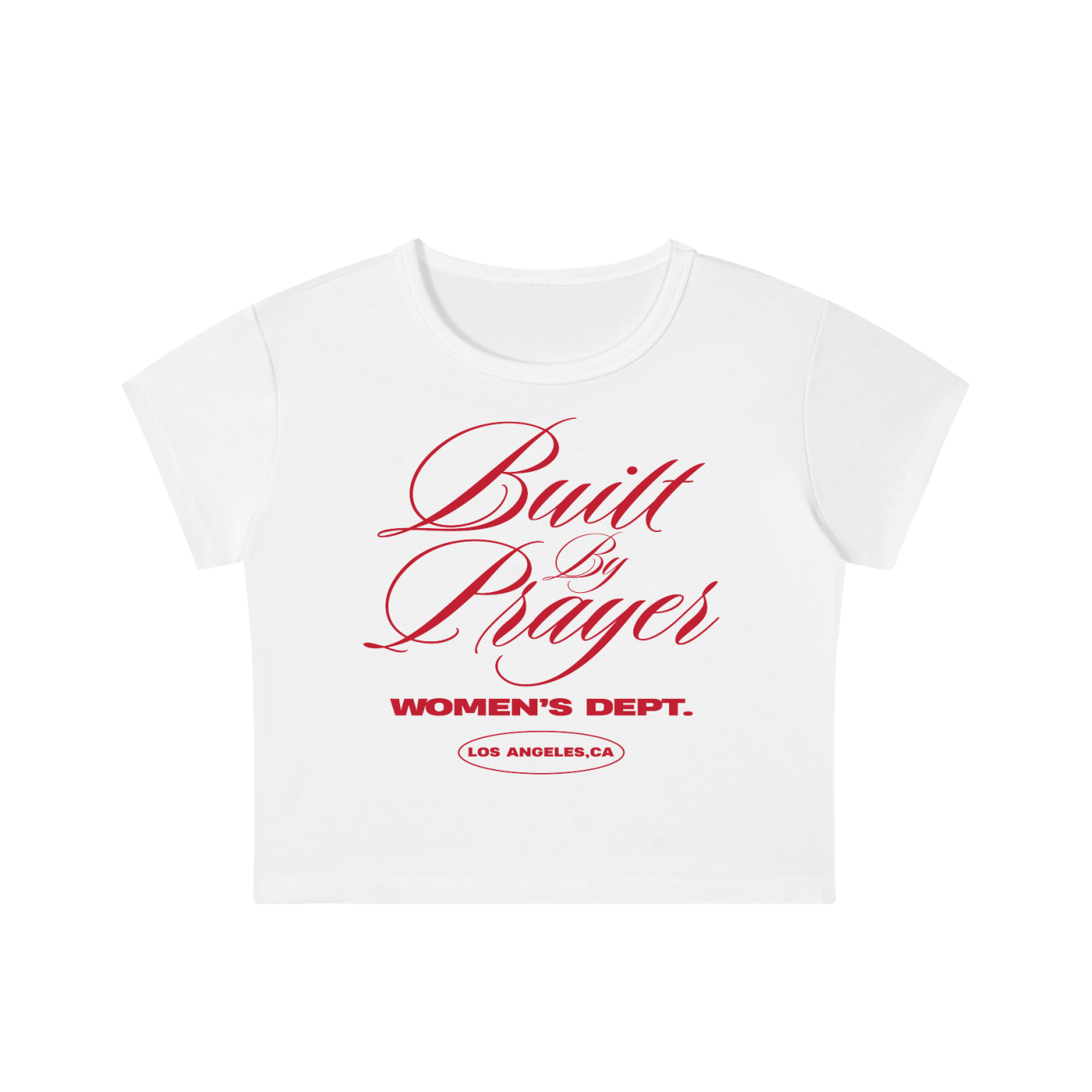 Built By Prayer Women's Dept. Snow Washed Crop Top