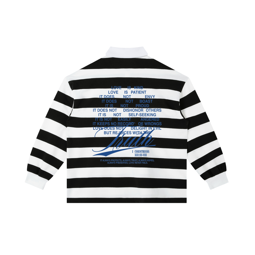 Christian Rugby Shirt, Truth Not Trend, 1 Corinthians 13, Faith Streetwear