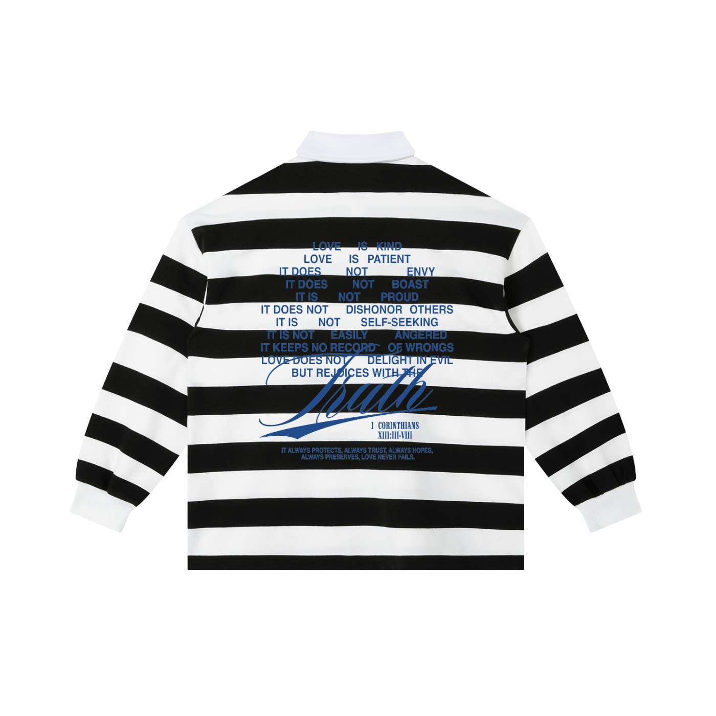 Christian Rugby Shirt, Truth Not Trend, 1 Corinthians 13, Faith Streetwear