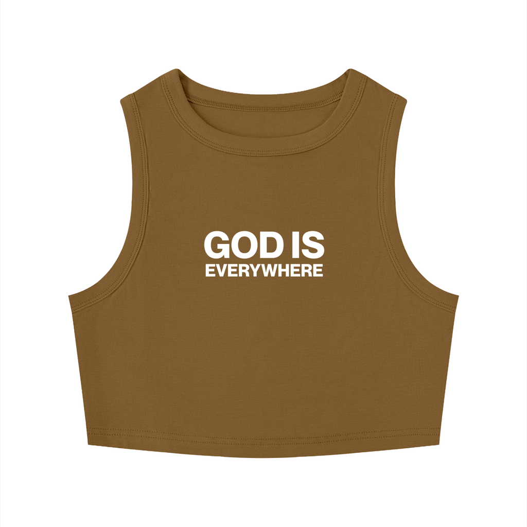 God Is Everywhere Women's Tight Crewneck Crop Tank Top