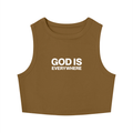 God Is Everywhere Women's Tight Crewneck Crop Tank Top