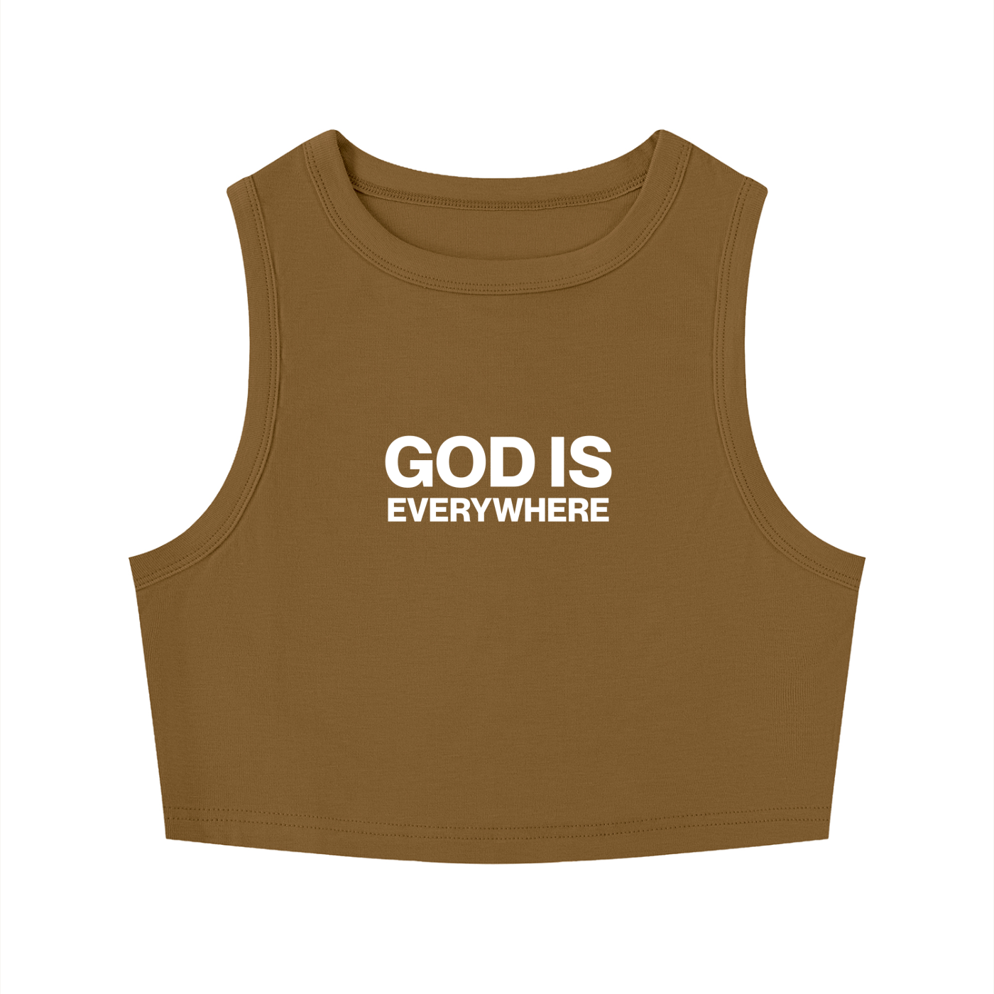 God Is Everywhere Women's Tight Crewneck Crop Tank Top