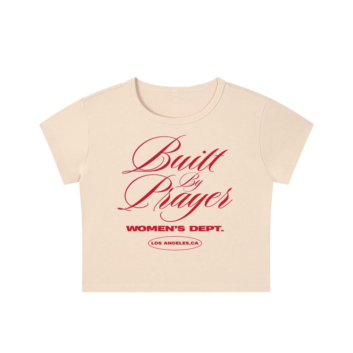 Built By Prayer Women's Dept. Snow Washed Crop Top