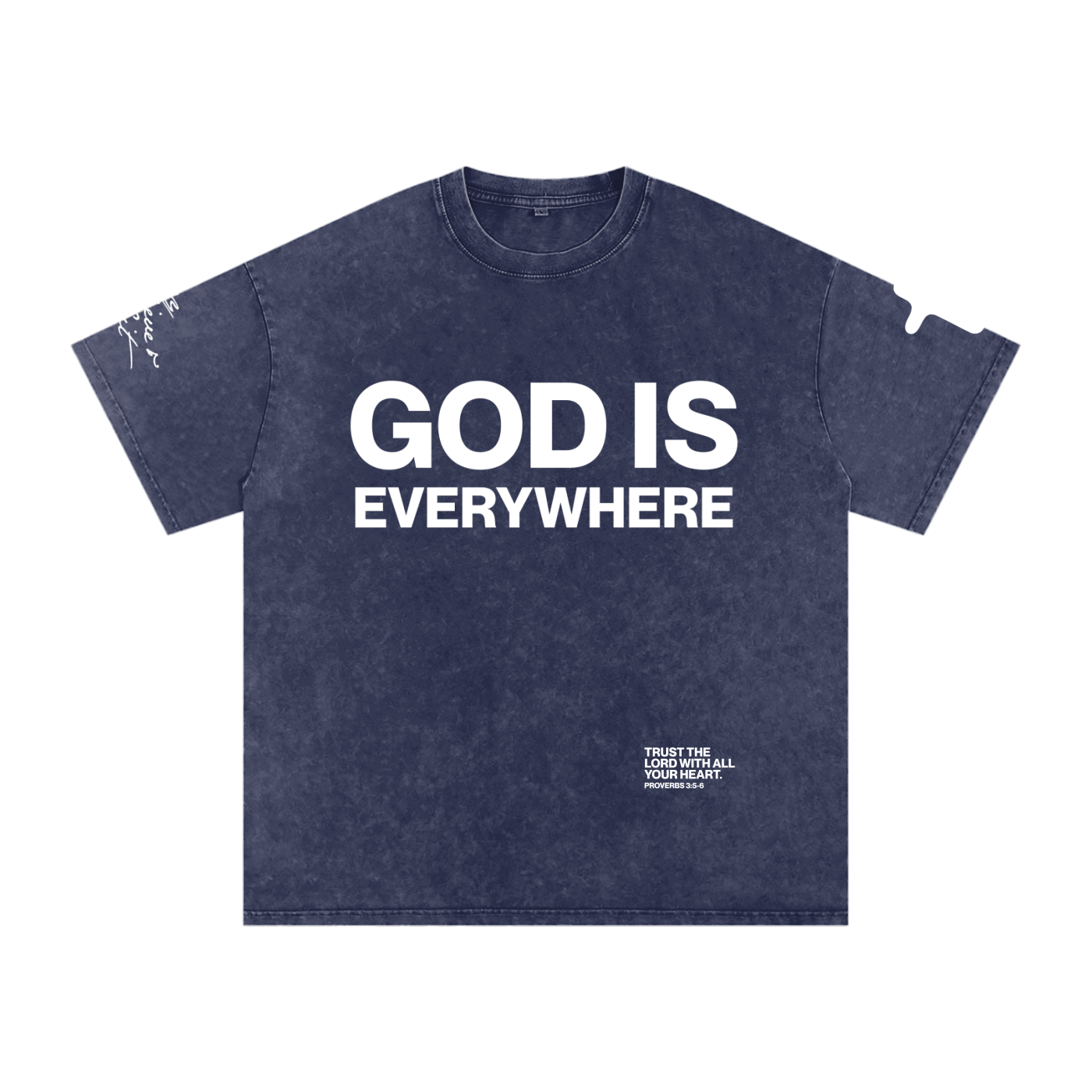 God Is Everywhere Washed Oversized Cotton T-Shirt