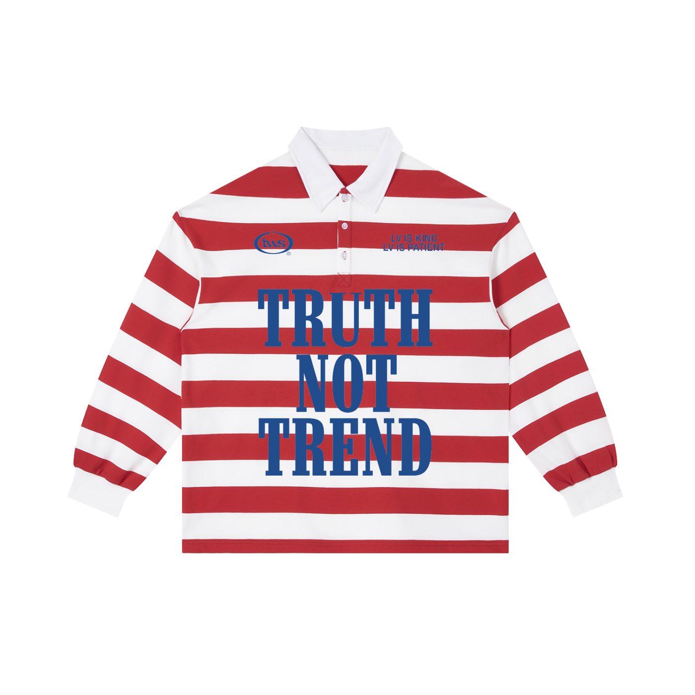 Christian Rugby Shirt, Truth Not Trend, 1 Corinthians 13, Faith Streetwear