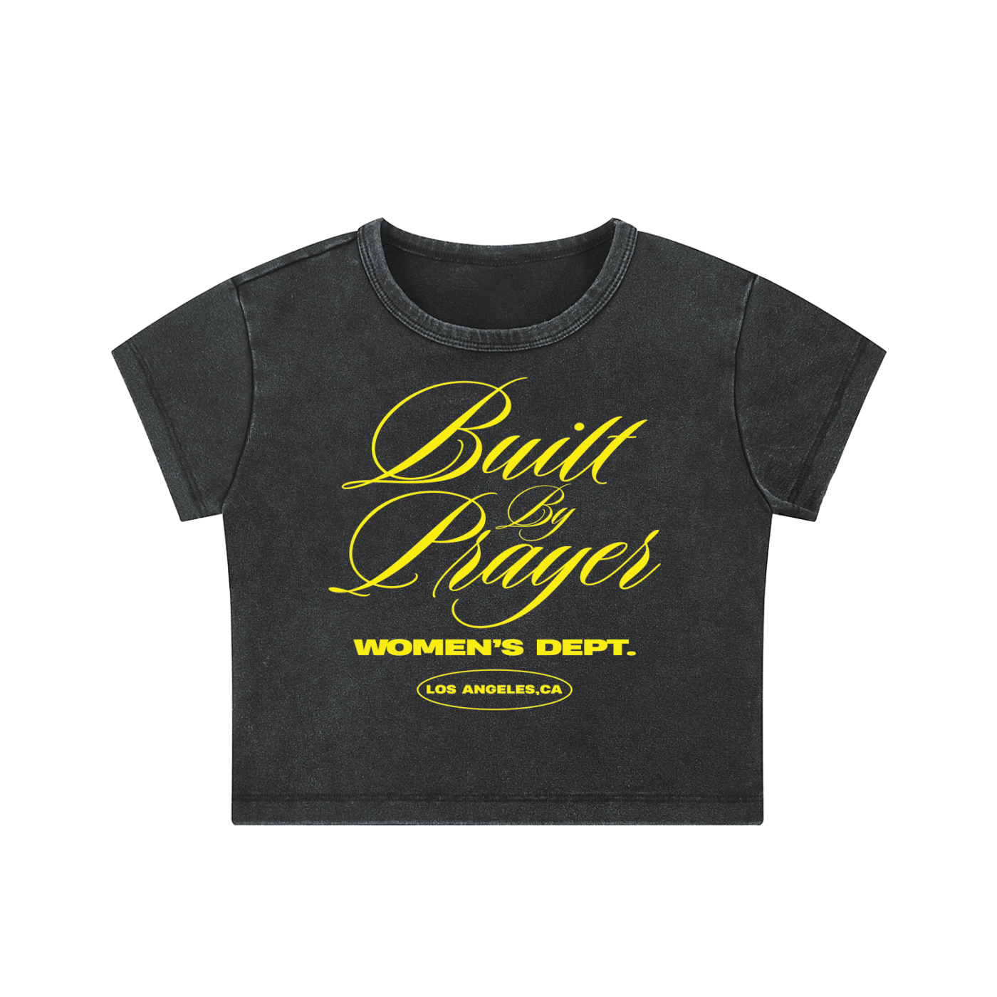 Built By Prayer Women's Dept. Snow Washed Crop Top