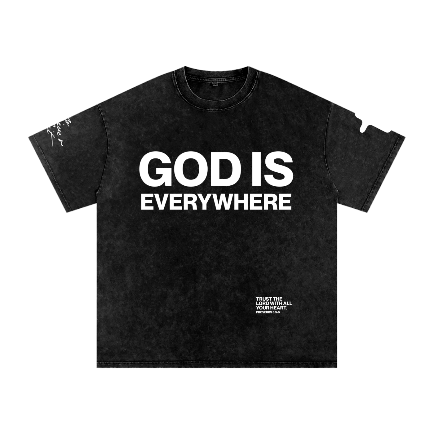God Is Everywhere Washed Oversized Cotton T-Shirt