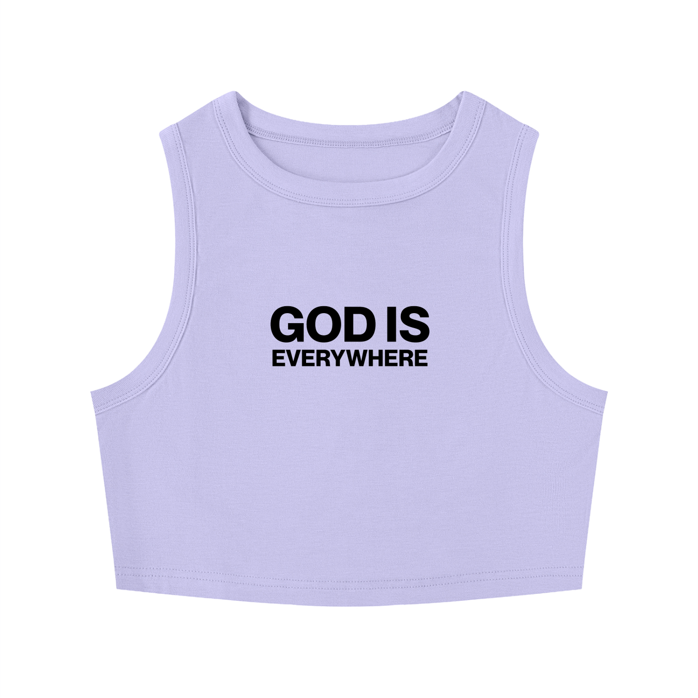 God Is Everywhere Women's Tight Crewneck Crop Tank Top