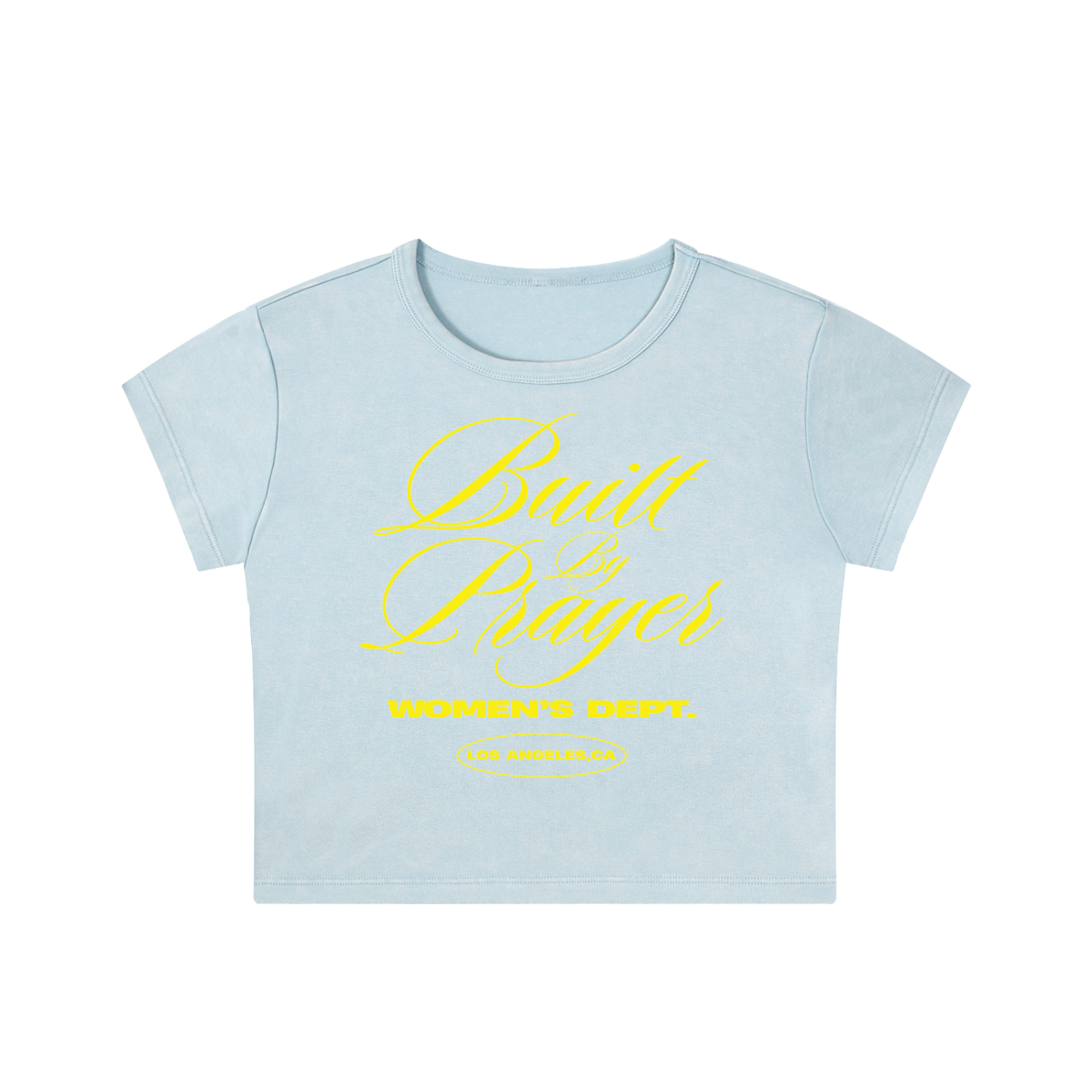 Built By Prayer Women's Dept. Snow Washed Crop Top