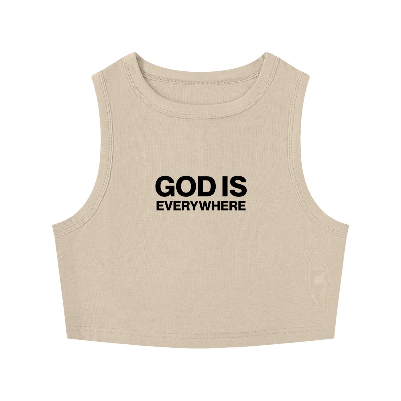 God Is Everywhere Women's Tight Crewneck Crop Tank Top
