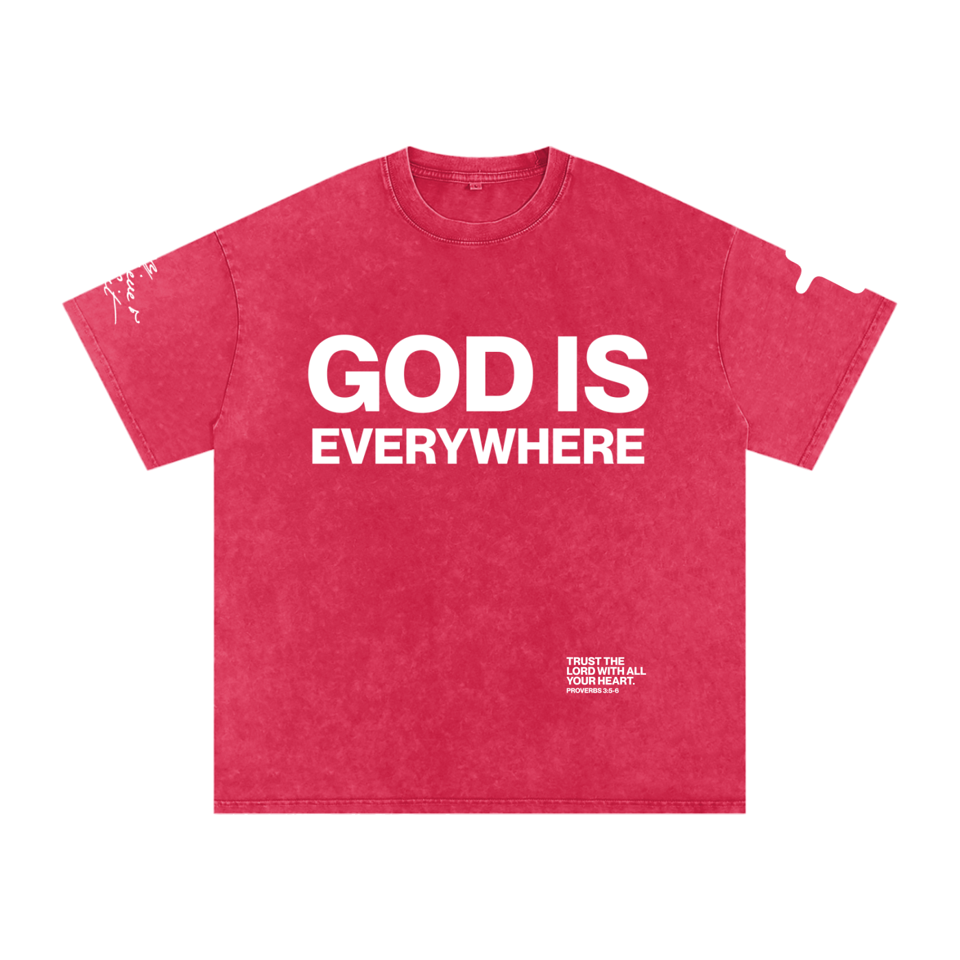 God Is Everywhere Washed Oversized Cotton T-Shirt